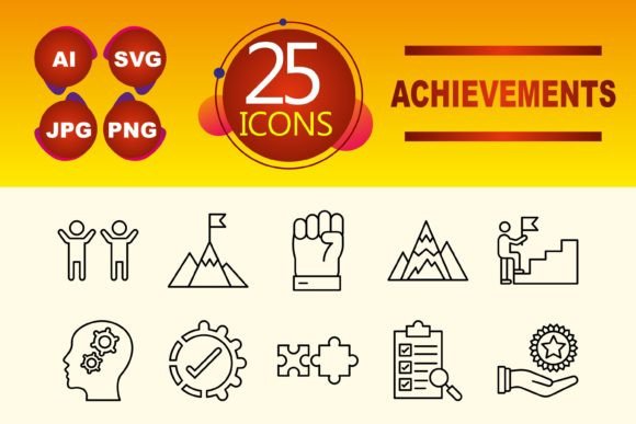 Achievements Graphics and Icons for Handmade Creators