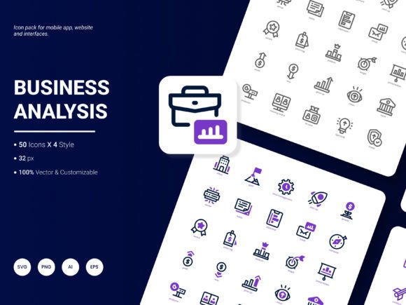Business Analysis Icon Pack: Graphics for Real Branding