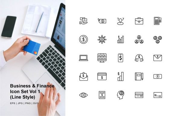 Business and Finance Icon Set Line Vol 1