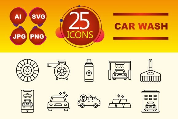 Car Wash Graphics and Icons