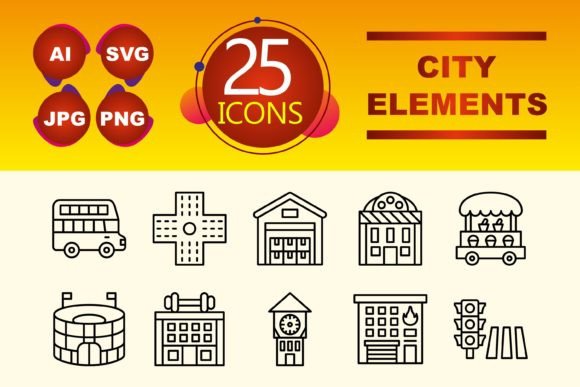 City Elements: Graphics and Icons for Modern Design