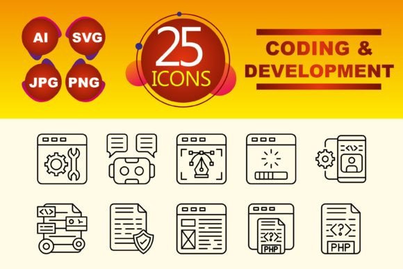 Coding and Development Graphics and Icons