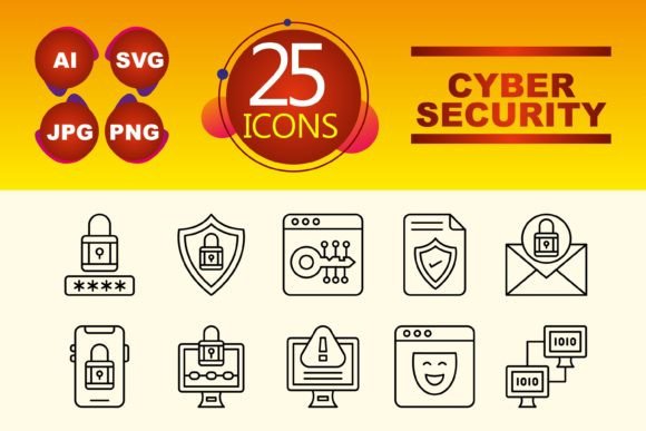 Cyber Security Embroidery Design