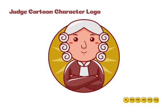 Judge Cartoon Character Logo 03