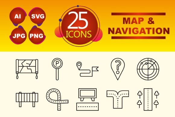 Map and Navigation Graphics and Icons