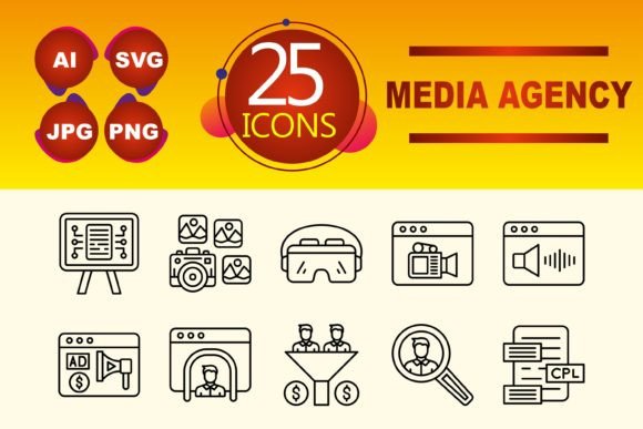 Media Agency Graphics and Icons