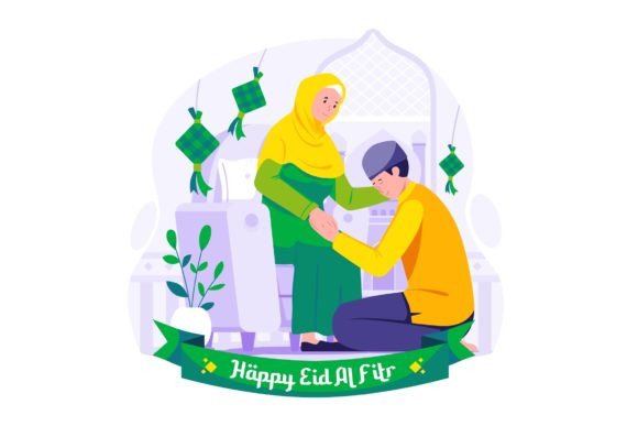 Muslims Forgive Each Other Illustration