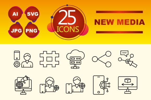 New Media Graphics and Icons