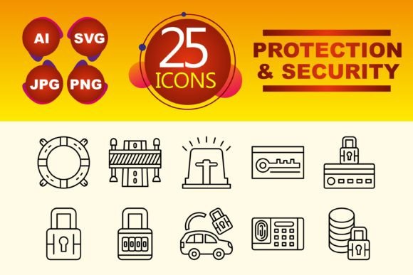 Protection and Security Graphics and Icons