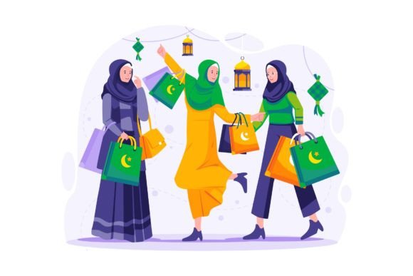 Ramadan Shopping Sale Illustration Graphics