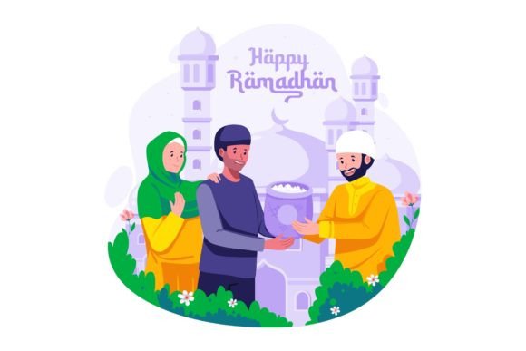 Ramadan Zakat Charity Illustration Graphics