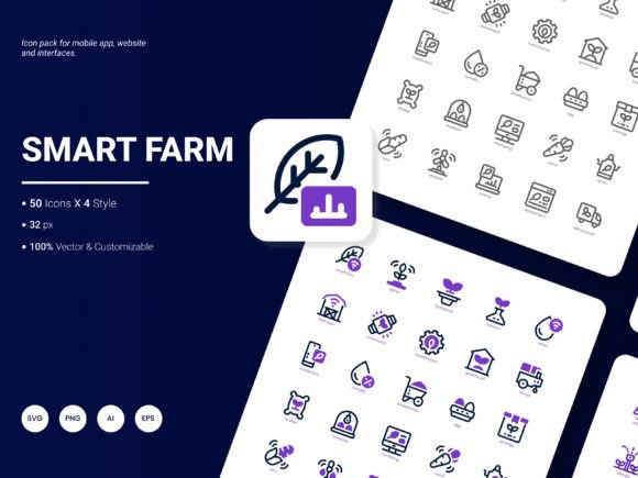 Smart Farm Icon Pack: Graphics for Real Business