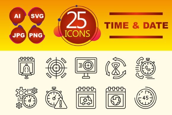 Time and Date Graphics and Icons